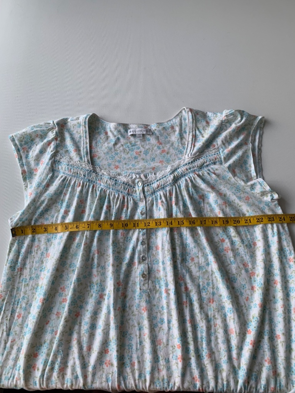 EILEEN WEST FLORAL CAP SLEEP NIGHTGOWN PLUS SIZE 3XL Cottagecore - Picture 10 of 13